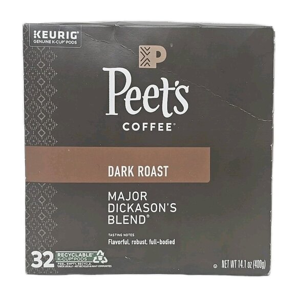 Peets Coffee Major Dickason's Blend Dark Roast Coffee 32 K-Cup Pods For Keurig - Picture 1 of 10